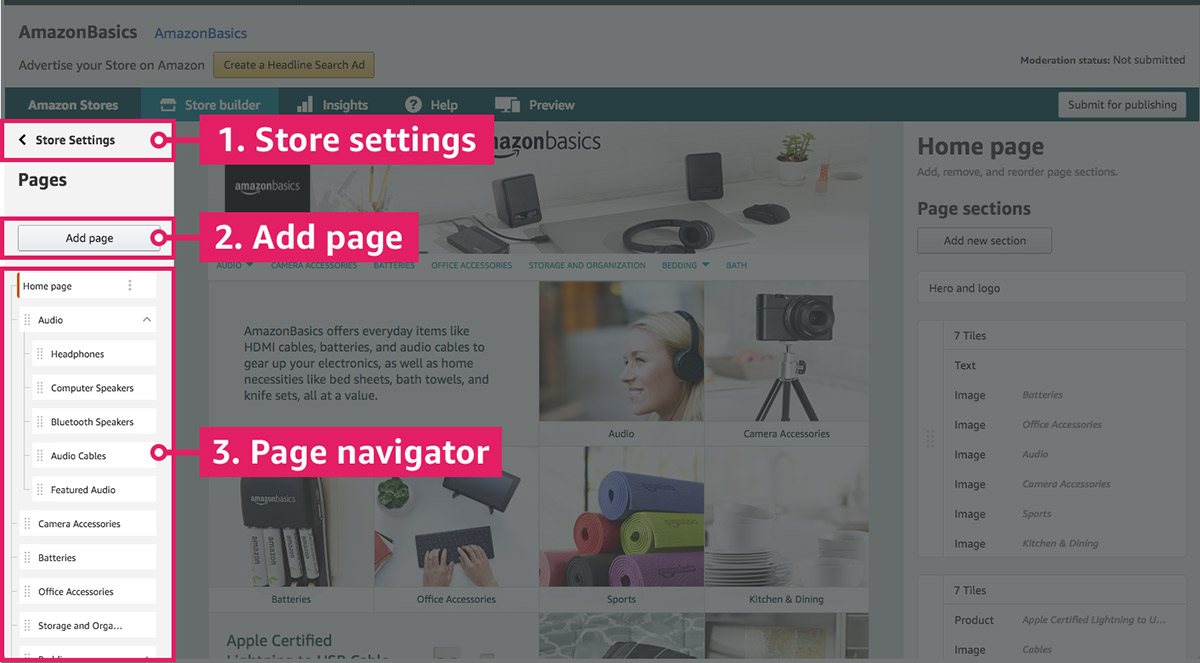 Amazon Brand Store - Page Manager